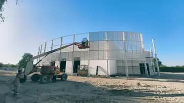 Martial arts facility: steel frame and a panel envelope — foto 7 nga 8